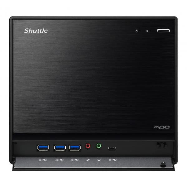 Load image into Gallery viewer, Shuttle sw580r8 black xpc cube pc barebone, lga1200, intel, 4x ddr4, dimm, m.2, 500w 80+ gold