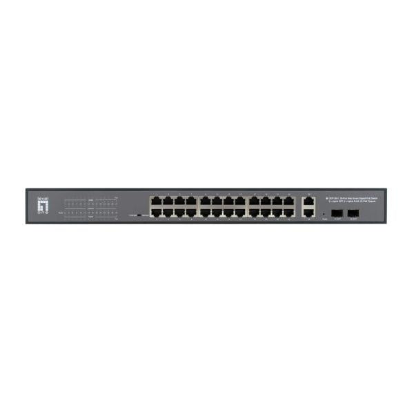 Load image into Gallery viewer, Levelone gep-2841 28-port web smart managed switch, l2, gigabit ethernet, power over ethernet (poe)