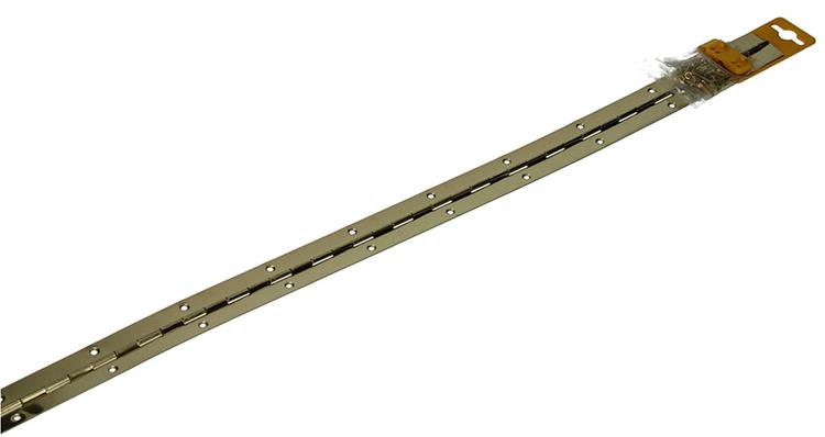 Afbeelding laden in galerijviewer, 1013331 - 1 piano scharnier vermessingd l 72 cm x 32 mm | 10 stuks