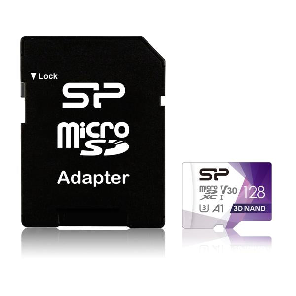 Load image into Gallery viewer, Silicon power sp128gbstxdu3v20ab superior pro, 128 gb, microsdxc, class 10, uhs-i, 100 mb s, 80 mb s