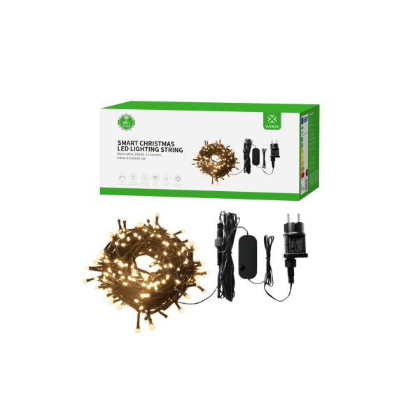 Afbeelding laden in galerijviewer, Woox r5168 slimme kerstverlichting wi-fi 20 meter, 200leds, 230 lumen, warm-wit met dim en geluid
