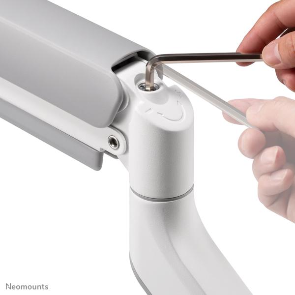 Load image into Gallery viewer, Neomounts ds70-450wh1 full-motion desk mount, 17 - 42 inch, topfix clamp grommet