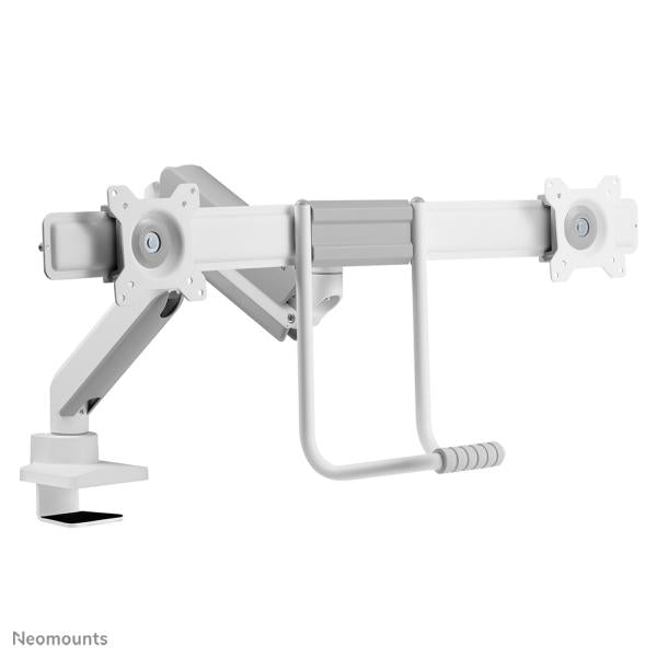 Load image into Gallery viewer, Neomounts ds75-450wh2 full-motion screen desk mount, 2 screens, topfix clamp grommet