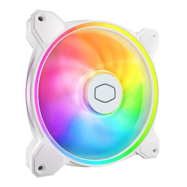 Load image into Gallery viewer, Cooler master mfl-b4dw-16np2-r2 masterfan mf140 halo2 white edition, 140 mm, 27 dba, 59.51 cfm, whit