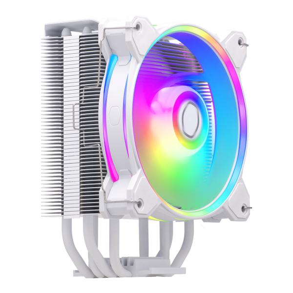 Load image into Gallery viewer, Cooler master rr-s4ww-20pa-r1 hyper 212 halo white, 4-pin, argb, 120mm, 650-2050 rpm, 27 dba (max)