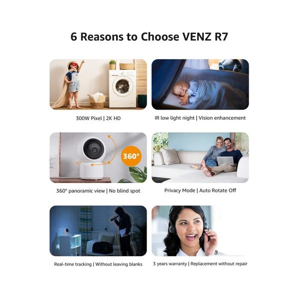Load image into Gallery viewer, Woox r4259 venz by r4259pt indoor hd camera 360 graden roteerbaar
