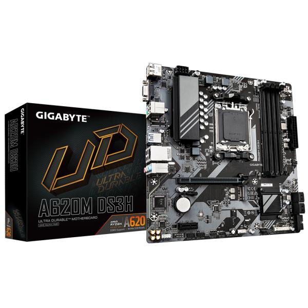 Load image into Gallery viewer, Gigabyte gigabyte a620m ds3h (rev. 1.0) amd am5, a620, ddr5-sdram, 192 gb, usb 3.2 gen 1, m.2, gbe lan