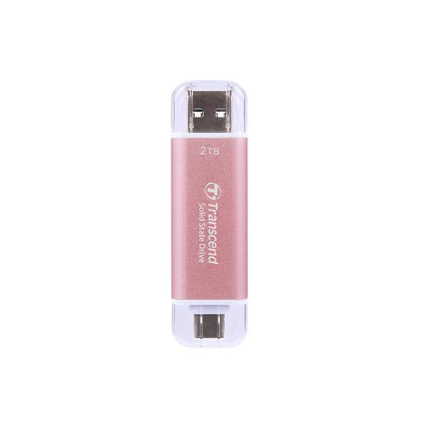 Load image into Gallery viewer, Transcend ts2tesd310p esd310 pink external ssd, 2 tb, usb 10gbps, type c a, 1050 950 mb s