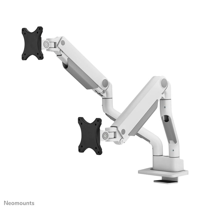 Load image into Gallery viewer, Neomounts ds70s-950wh2 full-motion desk mount, 2x 17 - 35 , 18 kg, 100x100 mm, silver