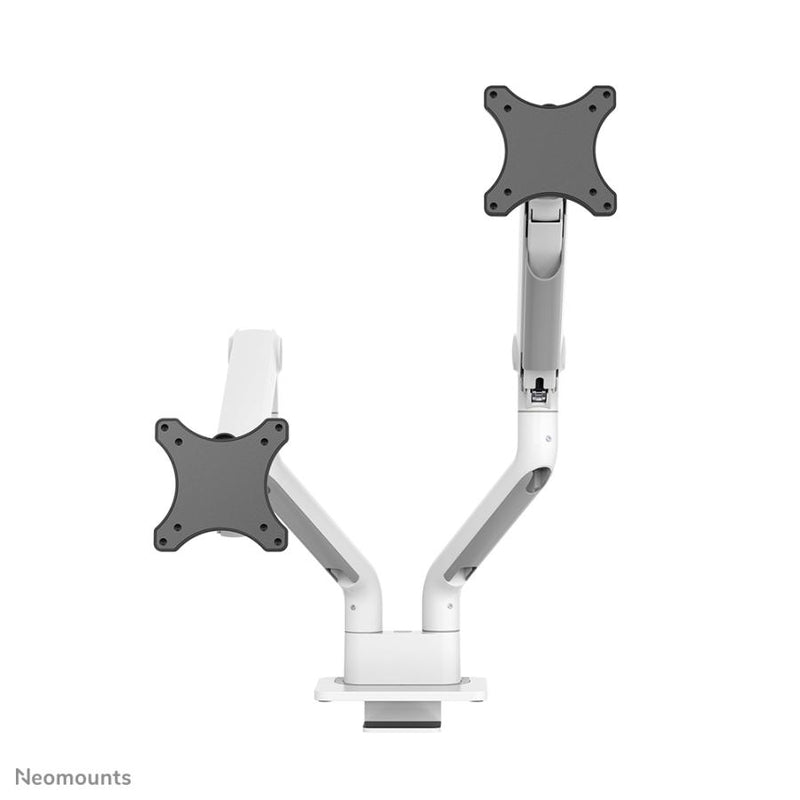 Load image into Gallery viewer, Neomounts ds70s-950wh2 full-motion desk mount, 2x 17 - 35 , 18 kg, 100x100 mm, silver