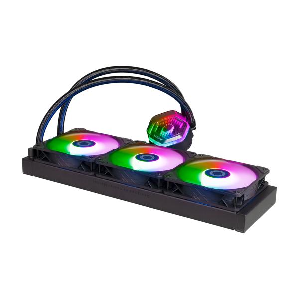 Load image into Gallery viewer, Cooler master mlx-d36m-a25pz-rw masterliquid 360 atmos, 3x 120mm argb white, 690-2500 rpm ± 10%