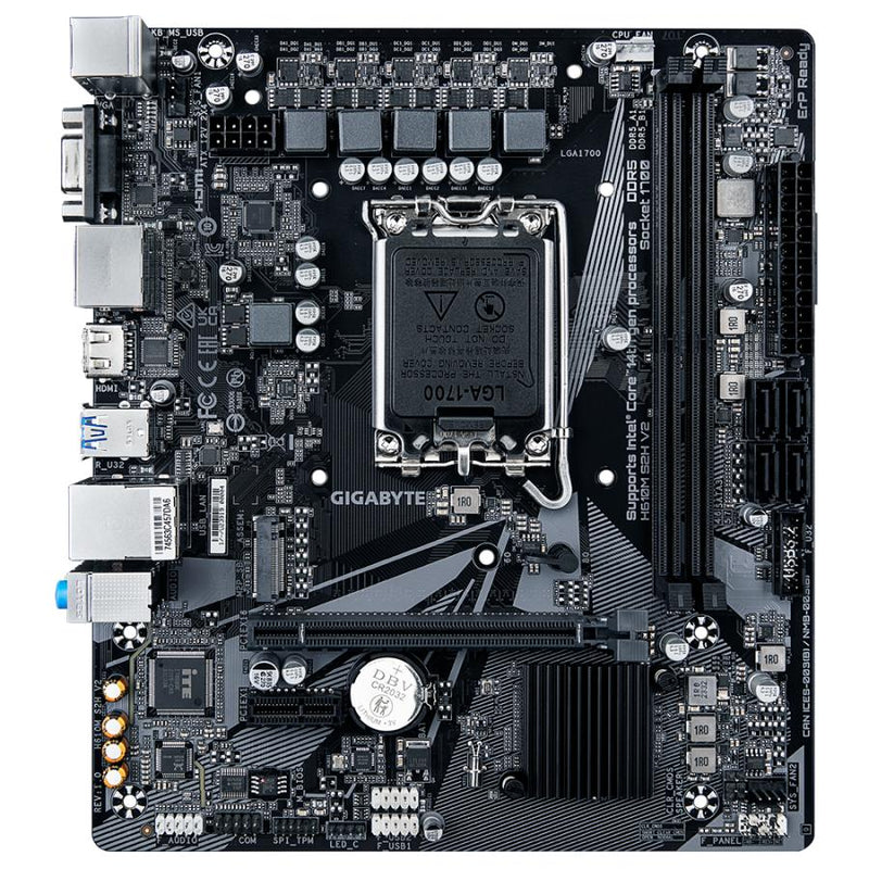 Load image into Gallery viewer, Gigabyte h610m s2h v2 h610m s2h v2, , intel, lga1700, ddr5 (5600mhz) gbe lan, m.2, usb3.2 gen 1
