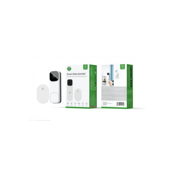 Afbeelding laden in galerijviewer, Woox r4331 smart video deurbel binnen bel, fhd, 3mp, 1 2.8 cmos, ip65, wi-fi 802.11 b g n, white