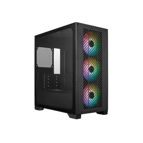 Load image into Gallery viewer, Cooler master e301-kgnn-s00 elite 301 black argb, atx, window, usb 3.2 gen 1 type-c, 3x 120mm argb