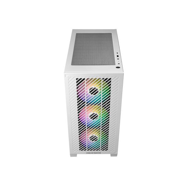 Load image into Gallery viewer, Cooler master e301-wgnn-s00 elite 301 white argb, atx, window, usb 3.2 gen 1 type-c, 3x 120mm argb