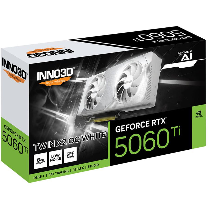 Load image into Gallery viewer, Inno3d n506t2-08d7x-193075w geforce rtx™ 5060 ti 8gb twin x2 oc white