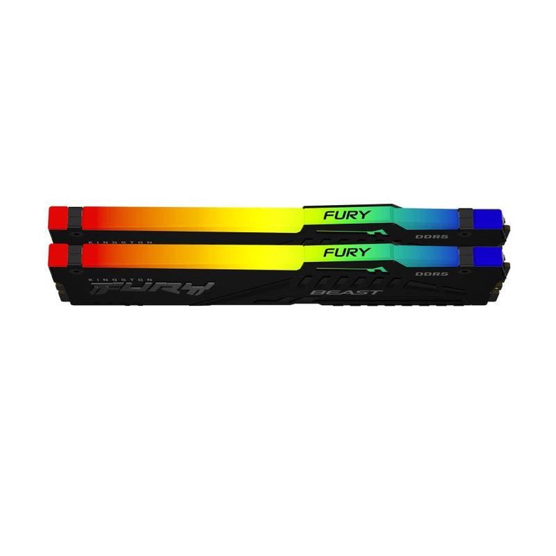 Load image into Gallery viewer, Kingston kf560c30bbeak2-64 technology fury beast ddr5 kit of 2, 64 gb, dimm, 6000 mhz, cl30, rgb