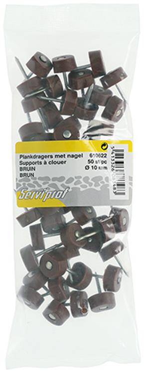 Load image into Gallery viewer, Mack 1013741 - 50 plankdragers + nagel bruin ø 10 mm | 10 stuks