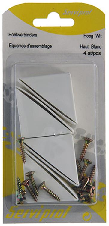 Load image into Gallery viewer, Mack 1013643 - 4 hoekverbinders hoog wit | 5 stuks