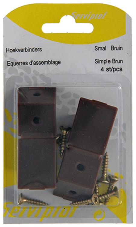 Load image into Gallery viewer, Mack 1013645 - 4 hoekverbinders smal bruin | 5 stuks