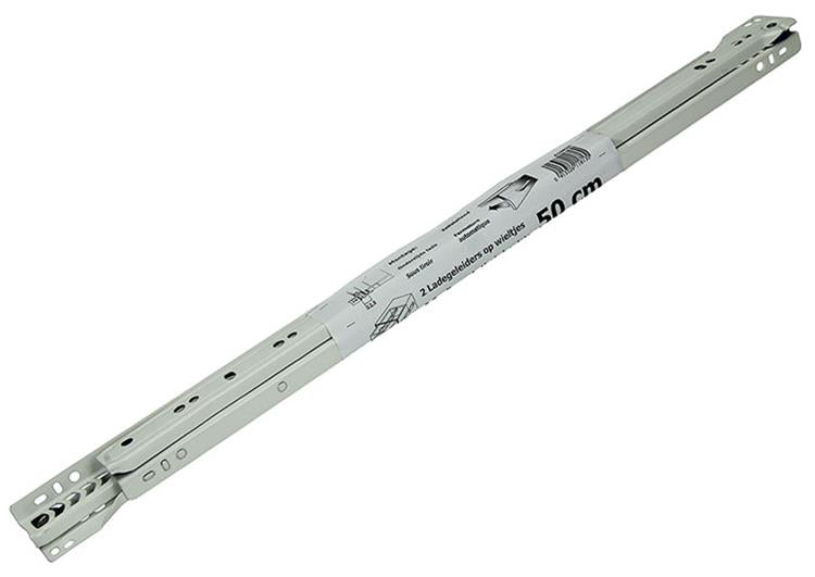 Load image into Gallery viewer, 1013691 - paar rolladegeleiders wit 25kg 50cm | 5 stuks