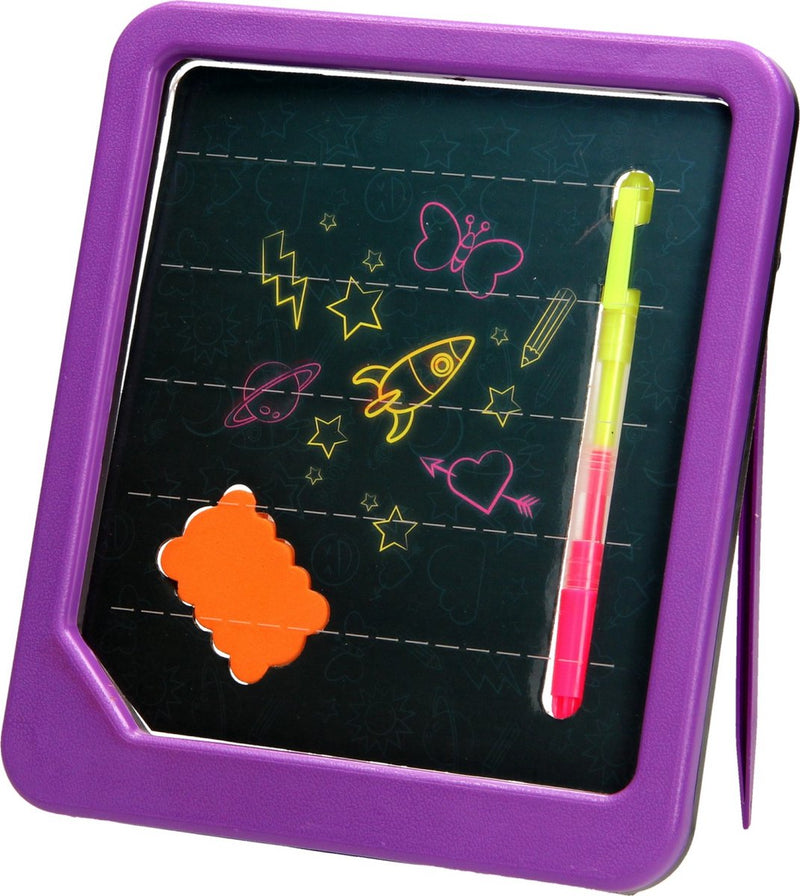 Load image into Gallery viewer, Toi-toys tekenbord neon glow met stift en spons