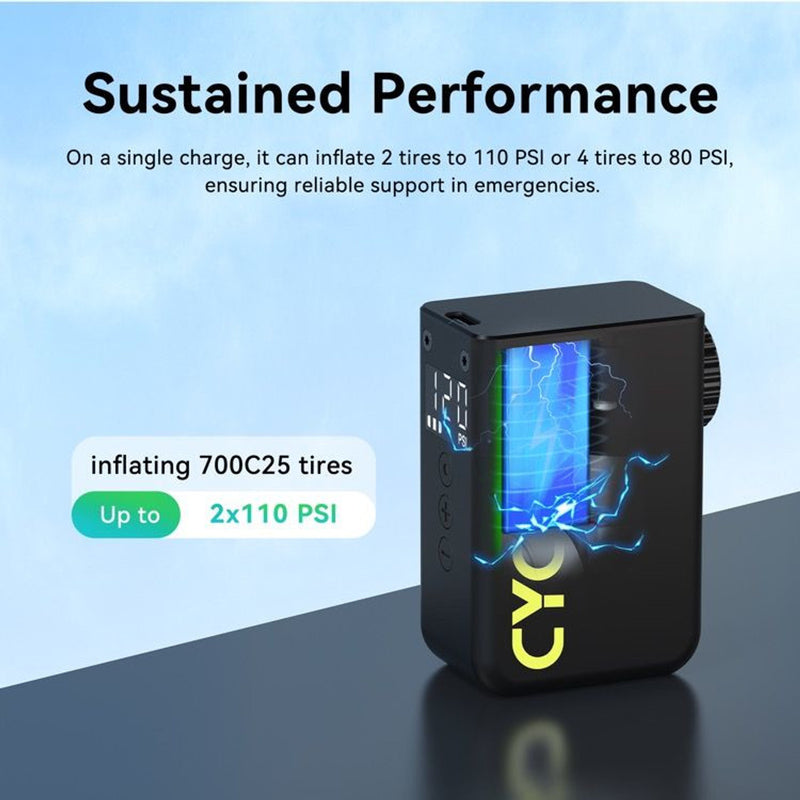 Load image into Gallery viewer, Cycplus elektrische accupomp as2 ultra - zwart