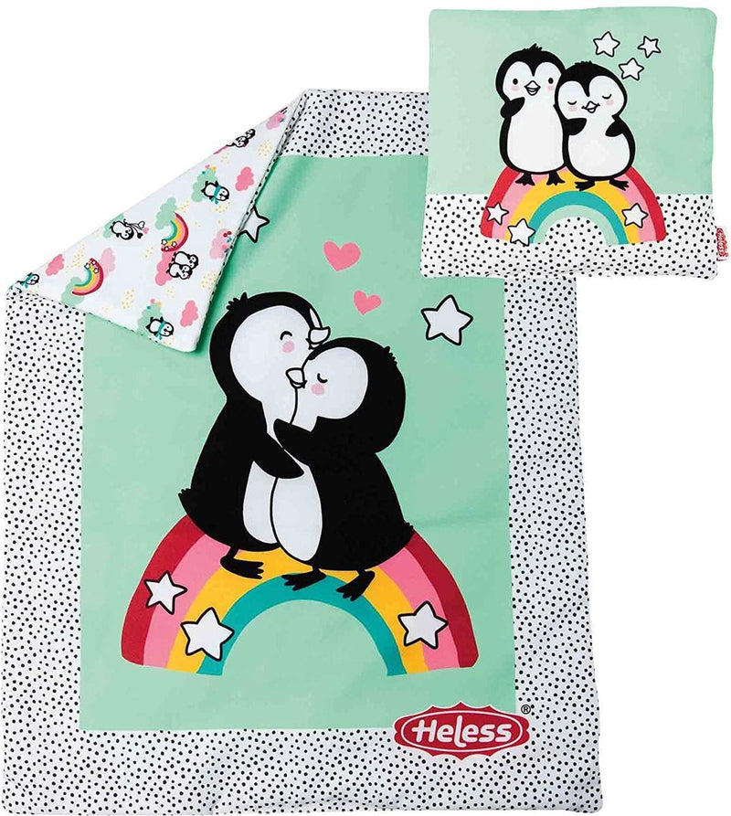 Load image into Gallery viewer, Heless poppendeken pinguin met kussen