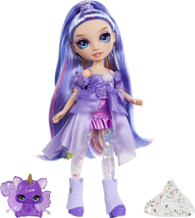 Load image into Gallery viewer, Rainbow high shimmers met slijm-modepop - violet (paars)