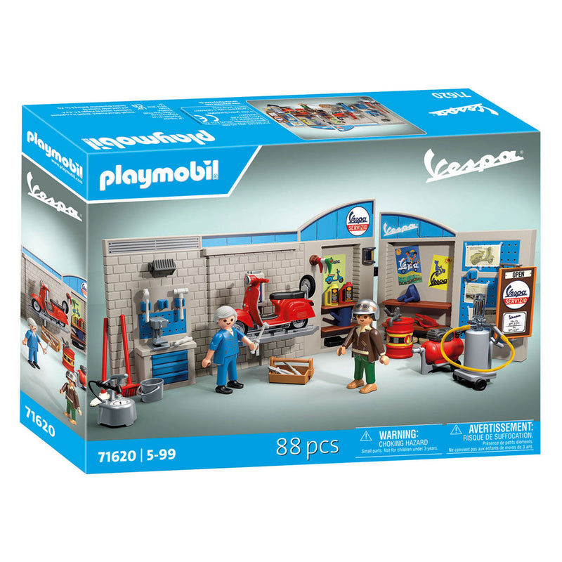 Load image into Gallery viewer, Playmobil 60s vespa garage - 71621