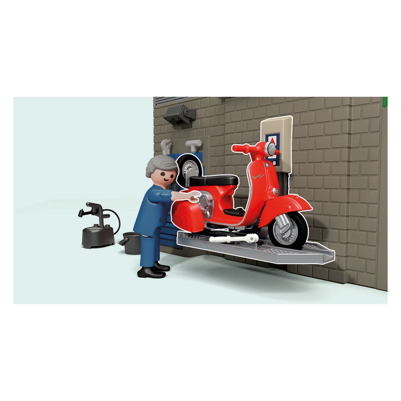 Load image into Gallery viewer, Playmobil 60s vespa garage - 71621
