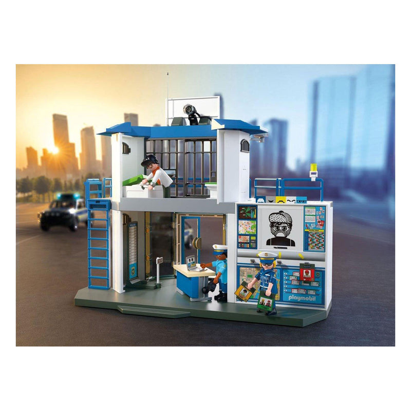 Load image into Gallery viewer, Playmobil city action politiebureau met onderzoeksruimte - 71875