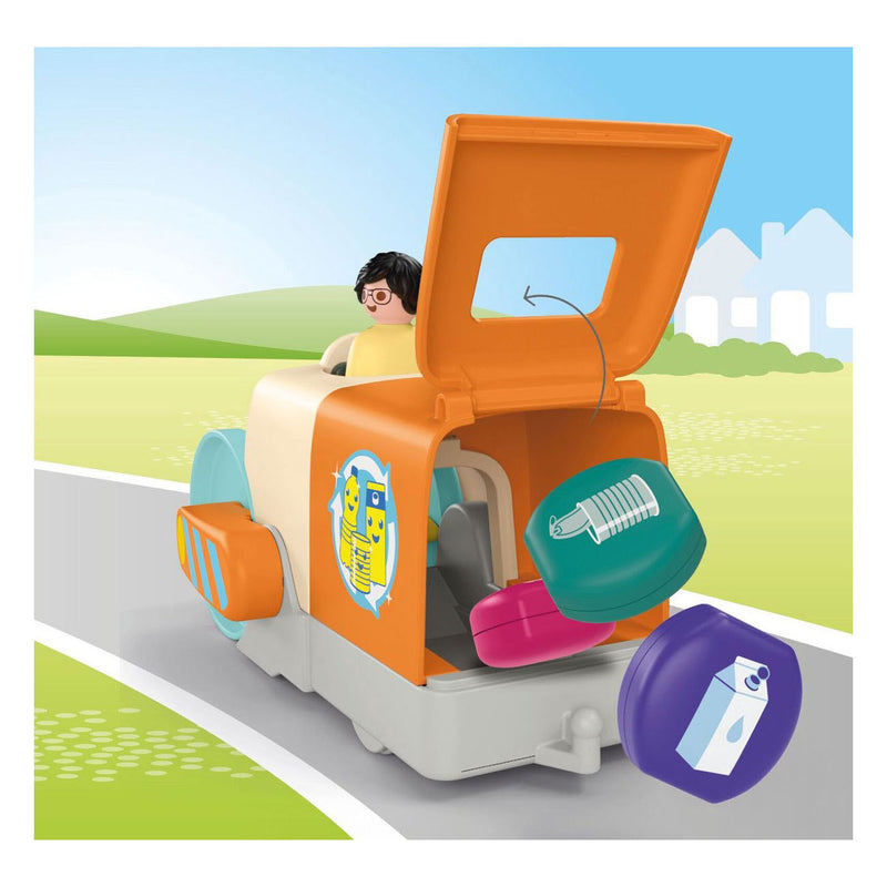 Load image into Gallery viewer, Playmobil junior duw- en grijpvuilniswagen - 71774