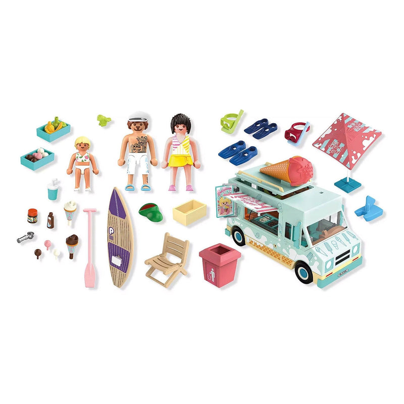 Load image into Gallery viewer, Playmobil my life ijscowagen met surfshop - 71905