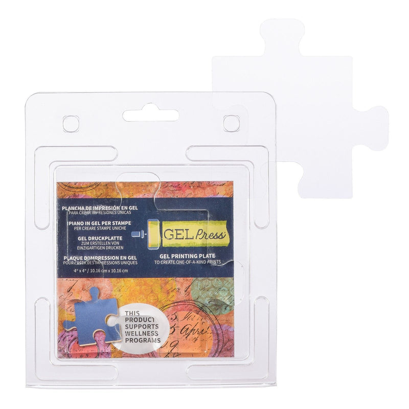 Load image into Gallery viewer, Gel press • gel drukplaat puzzelstuk 10,16x10,16cm