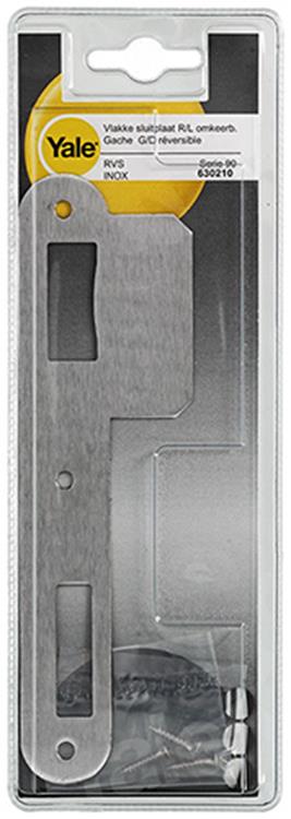 Load image into Gallery viewer, Yale 1019071 - 1 vlakke sluitplaat inox ser90 r l | 3 stuks