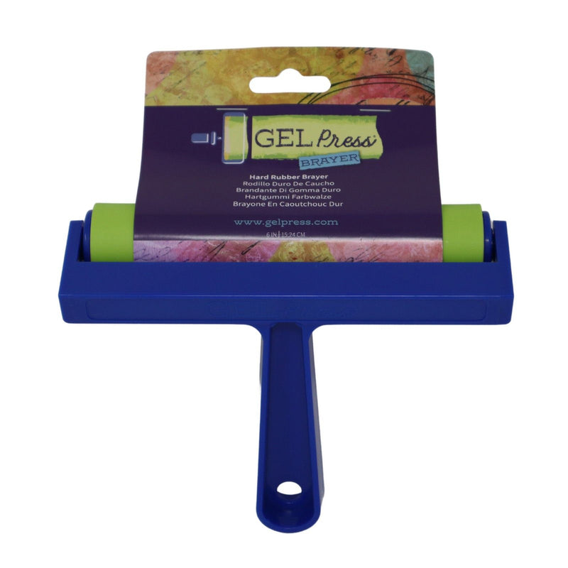 Load image into Gallery viewer, Gel press • inktroller van hard rubber blauw 15,24cm