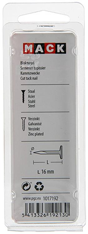 Load image into Gallery viewer, Mack 1017192 - bloknagel staal verzinkt 50 gr16 mm | 10 stuks