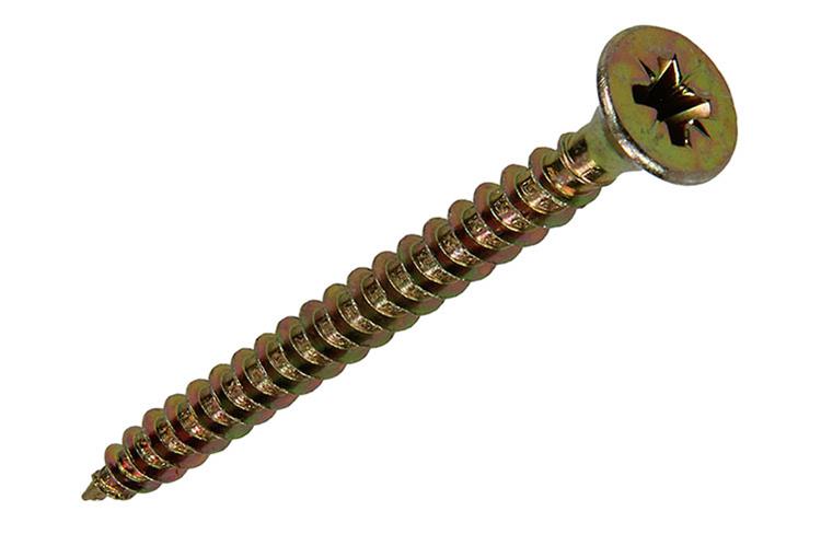 Load image into Gallery viewer, Mack 1017247 - spaanplaatschroef vz kop geelverz.12 st 4,5 x 50 mm | 10 stuks