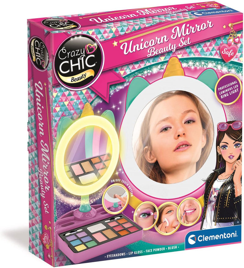 Load image into Gallery viewer, Clementoni crazy chic - lichtspiegel - make-up spiegel voor kinderen - make-up bewaren - vanaf 6 jaar