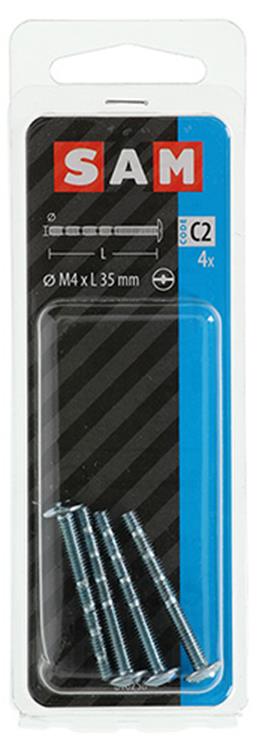 Afbeelding laden in galerijviewer, Mack 1017538 - afbreek-metaalschroef verz. 4 st m4 x 35 mm | 10 stuks