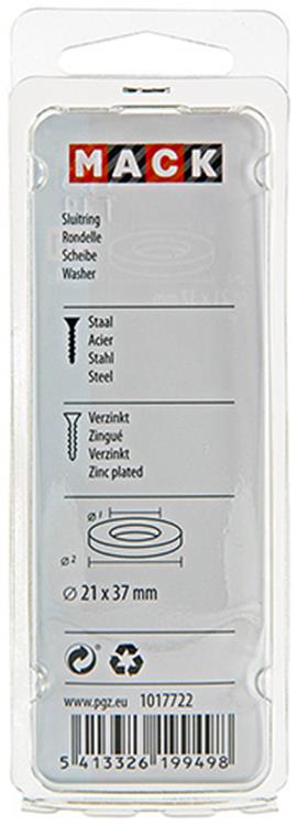 Load image into Gallery viewer, Mack 1017722 - sluitring staal verzinkt 4 st 21 x 37 mm | 10 stuks