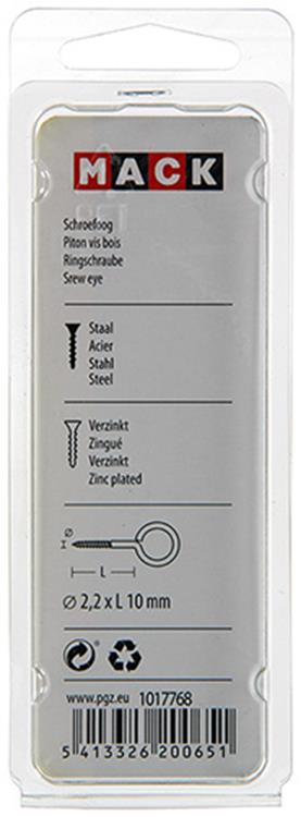 Load image into Gallery viewer, Mack 1017768 - schroefoog staal verzinkt 20st 2,2 x 10 mm | 10 stuks