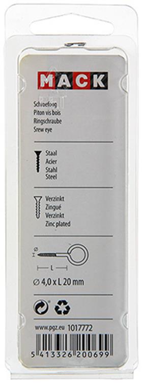 Load image into Gallery viewer, Mack 1017772 - schroefoog staal verzinkt 10st 4,0 x 20 mm | 10 stuks