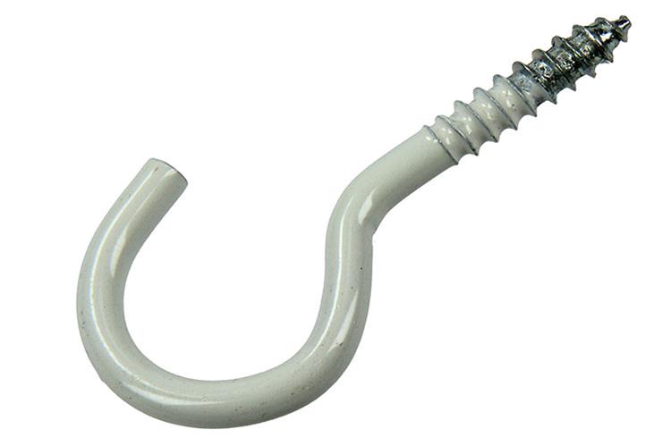 Load image into Gallery viewer, Mack 1017808 - schroefhaak staal wit 4 st 4,0 x 30 mm | 10 stuks