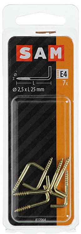 Afbeelding laden in galerijviewer, Mack 1019701 - schroefduim messing 7 st 2,5 x 25mm | 10 stuks