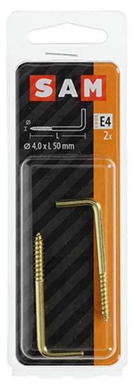 Load image into Gallery viewer, Mack 1019704 - schroefduim messing 2 st 4,0 x 50mm | 10 stuks