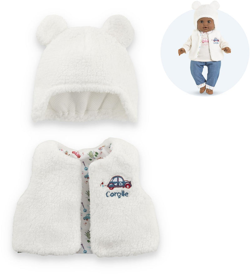 Load image into Gallery viewer, Corolle winterset babypop 36cm - poppenkleding wit polyester.