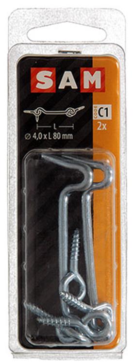 Load image into Gallery viewer, Mack 1017849 - windhaak staal verzinkt 2 st 4,0 x 80 mm | 5 stuks