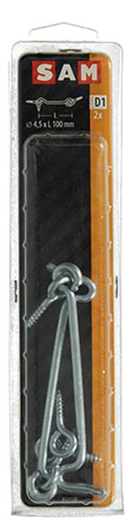 Load image into Gallery viewer, Mack 1017850 - windhaak staal verzinkt 2 st 4,5 x 100 mm | 5 stuks